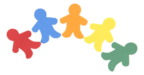 Recortes De Papel Formas De Personas 5 Colores 100 Unidades
