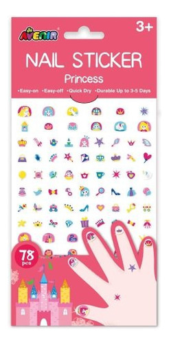 Set De Arte De Stickers Para Uñas Princesas Niños Niñas