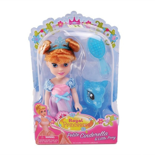 Muñecas Princesas Con Poni 15 Cm Rapunzel O Cenicienta 2268p