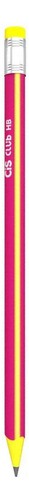 Lapis Grafite Club Sort Cis Rosa Com Amarelo