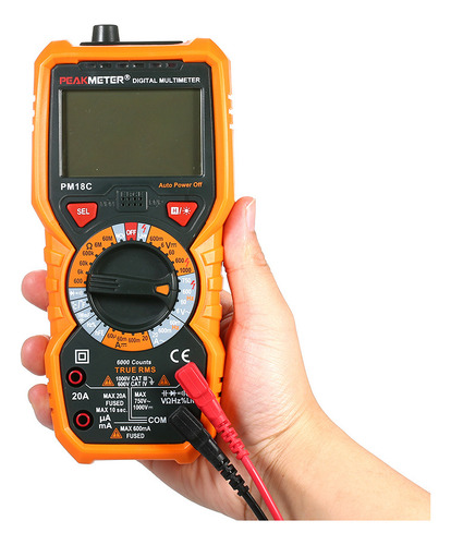 Hefu Multímetro Digital Multifuncional Peakmeter Pm18c True
