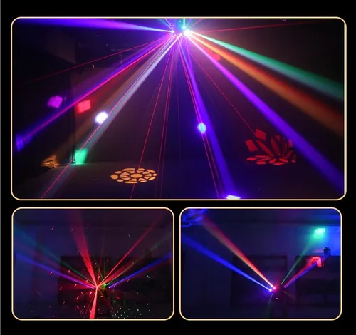 120 W Rgbw 4 En 1 Rotación Luz De Cabeza Móvil Con Láseres