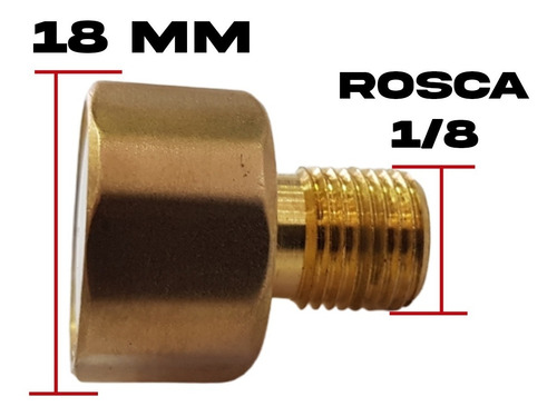 Imagen 2 de 10 de Manómetro Para Rifle Pcp - 24 Mm - 18 Mm - 350 / 400 Bar