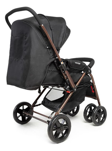 Travel System Choice Voyage Cor Preto/bronze Chassi Preto