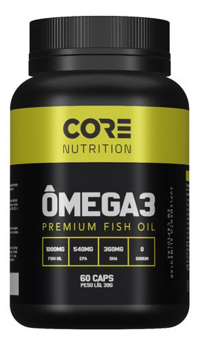 Ômega 3 Premium Fish Oil 60 Caps - Core Nutrition