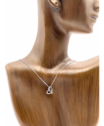 Conjunto De Plata 925 Cadena Corazon Love C/ Cubic X Local !