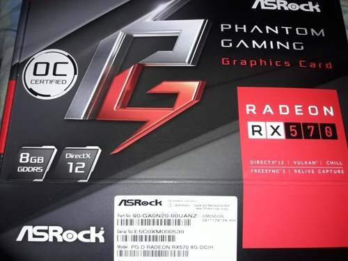 Placa De Video Asrock Rx570