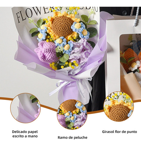 '' Ramo De Tulipanes Tejido A Crochet