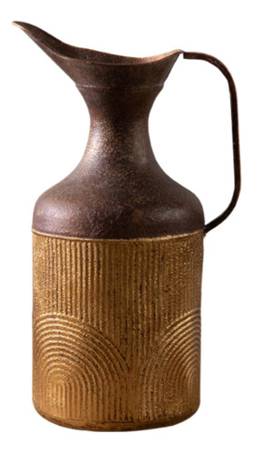 Jarrón De Metal Con Adorno Floral, Maceta Decorativa Para ,