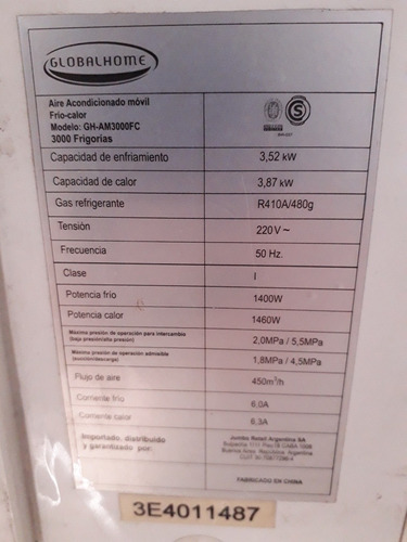 Aire Acondicionado Movil (frio-calor)global Home