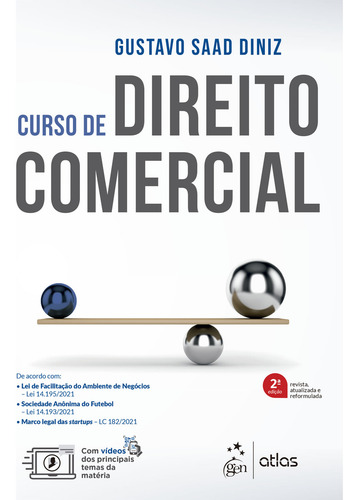 Curso De Direito Comercial, De Diniz, Gustavo Saad. Editora Atlas - Grupo Gen, Capa Mole Em Português, 2021
