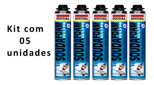 Espuma Expansiva Soudafoam Gun Pistola 750ml 05 Unidades