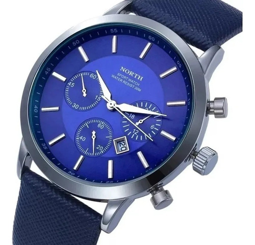 Reloj Hombre Elegante Casual Piel Acero Inoxidable Cuarzo 