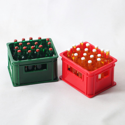 4 :6 Escala 1:12 Casa De Muñecas Miniatura Cerveza Rojo
