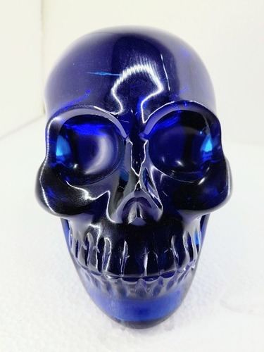 Calavera Cristal De Roca Azul Nivea Cráneo Obsidiana 12 Cm (Usado)