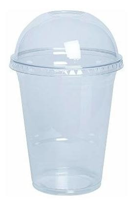 [50 Juegos - 16 Oz.] Vasos De Plastico Con Tapas De Cupula