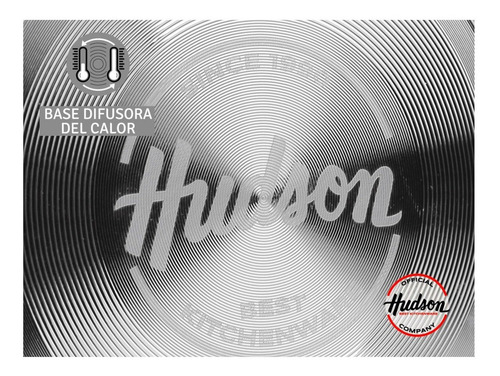 Cacerola Antiadherente Hudson 28 Cm Aluminio Color Negro