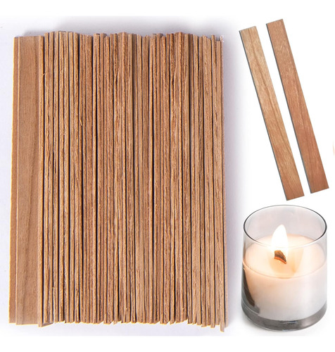 50 Piezas Mechas Velas De Madera De Cerezo Más Gruesas...