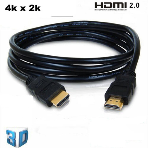 Cabos Hdmi 5 Mts 2.0 19 Pinos Ethernet 4k Ultra Hd 3d