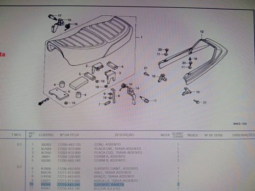 Imagem 4 de 4 de Suporte Rabeta Cb 400/450 Original