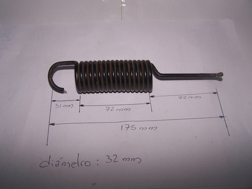 Resorte Suspensión Lavarropa Tonomac Tm-60 (juego X 2 Unid.)