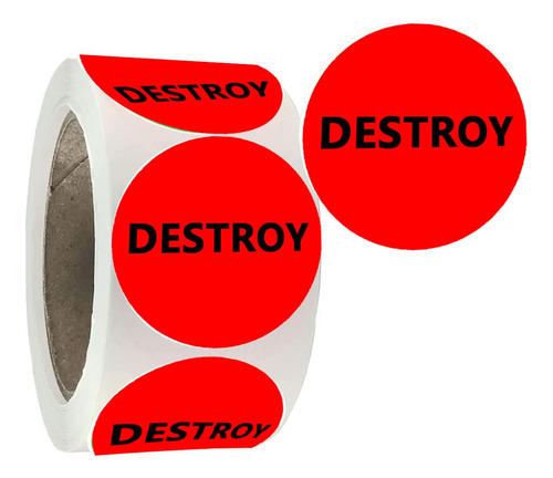 Destroy Stickers Etiqueta Adhesiva Codificacion Color 2  500