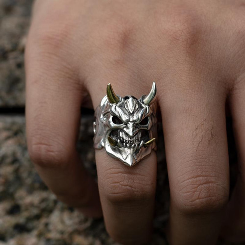 Anillo De Calavera Con Máscara De Aleación For Hombre