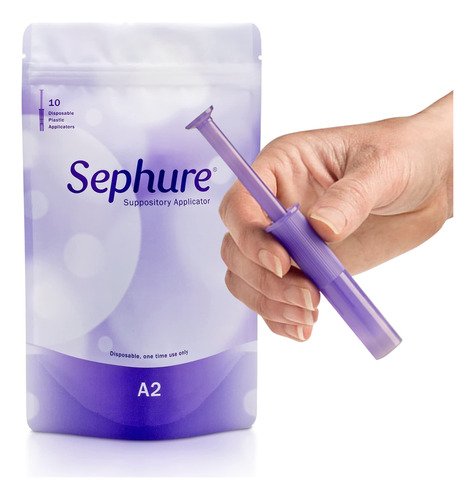 Aplicador De Supositorio Sephure, Paquete De 10, Purpura, 1
