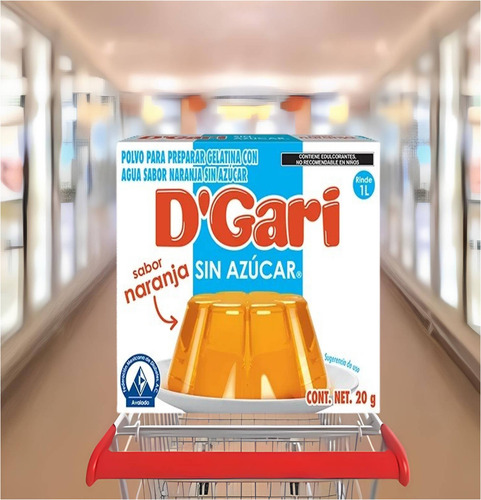 Dgari® 3 Gelatinas De Agua Sin Azucar Sabor Naranja Wow