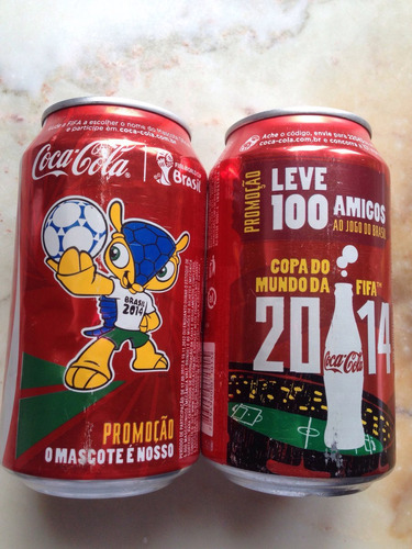 Latas Marca Coca-cola, Mundial De Futbol Brazil 2014.