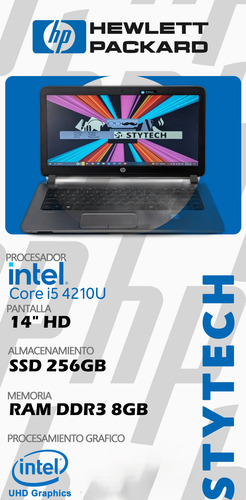 Hp Core I5 4ta Ram 8gb Ssd 240gb 14 Negro (Usado)
