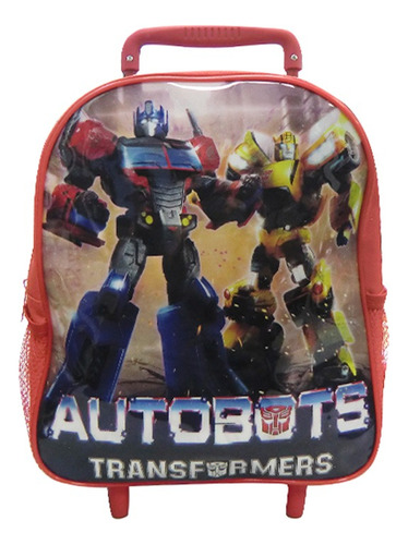 Mochila Infantil Transformers Con Carro 30 X 24 Cm