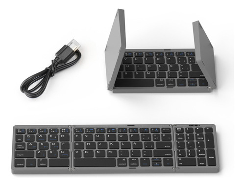 Teclado Bluetooth Plegable Con Teclado Digital