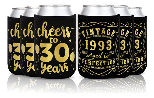 Cheers To Years Can Sleeve Vintage Cumpleaño Decoracion Para