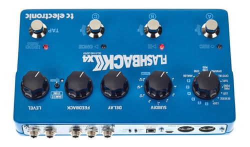 Imagen 5 de 5 de Pedal de efecto para instrumento de cuerda TC Electronic Flashback 2 X4 Delay celeste