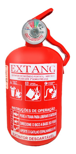 Imagem 1 de 4 de Extintor Abc Automotivo 1kg Gordinho/bujão Validade De 5 Ano