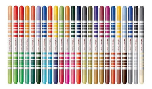 Canetinha Hidrográfica Bicolor 48 Cores - Faber Castell