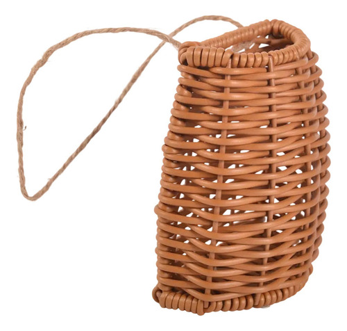 Canasta De Flores Tejida A Mano Cesta Colgante Basquero De
