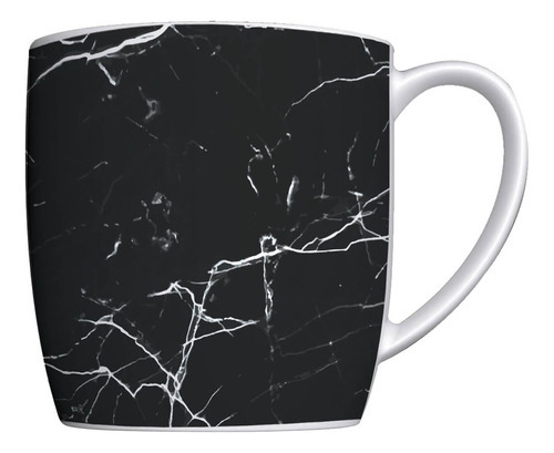 Caneca De Porcelana Germer Para Café Xicara Grande 360ml Urb Cor Preto