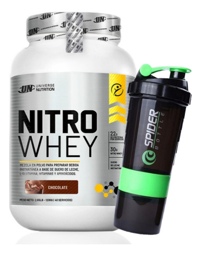 Nitro Whey 1.2kg + Shaker 3 Cuerpos ¡ Envio Gratis !