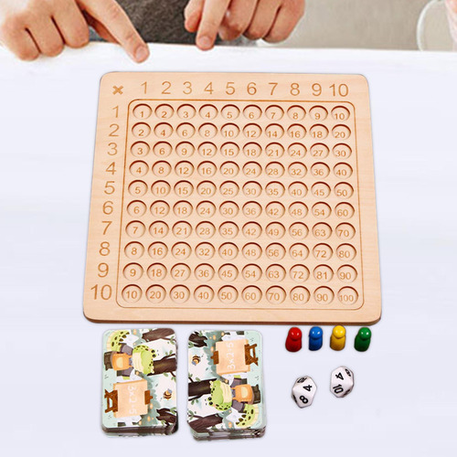 Juego De Multiplicación De Madera Para Edades De 3 A 7