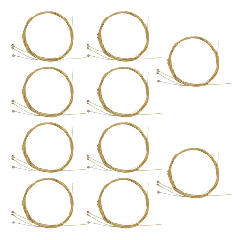 Juego De 10 Cuerdas De Guitarra, Cuerdas De Guitarra Dorado