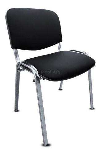 Imagen 3 de 8 de Silla Fija Oficina Apilable Cromada Tapizada Reforzada Espuma Alta Densidad Con Garantia De Fabrica Stock Permanente