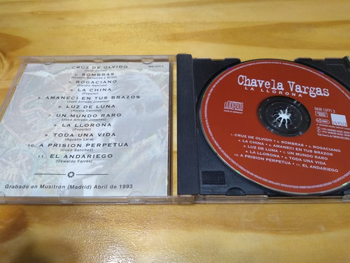 La Llorona - Chavela Vargas - Warner, 1996 - Cd - U
