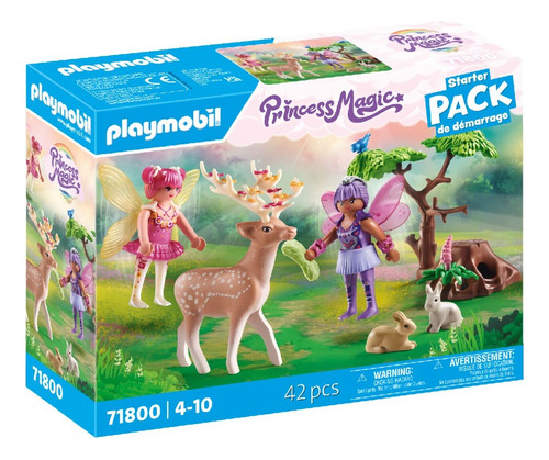 Juguete Starter Pack Hadas Con Animales Del Bosque 42 Piezas Playmobil
