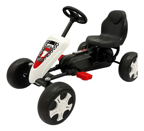 Vehículo Infantil Karting A Pedales Go Kart Blanco