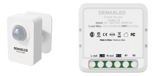 Sensor De Movimiento Inalámbrico + Smart Switch On/off Wifi