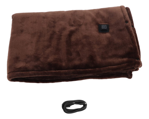 Manta Térmica Eléctrica De Forro Polar Lavable Café 100x80 C Color Café Nombre Del Diseño