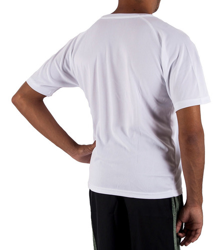 Imagen 2 de 4 de Remera Diportto Entrenamiento Dry Fit Blanco