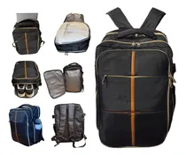 Comprar Mochila Carry On Porta Notebook - Mochila Bolso De Viaje Negra Con Apertura Tipo Libro - Compartimento Para Ropa, Accesorios, Notebook, Zapatillas Y Compartimento Impermeable - Baide Noc2-a